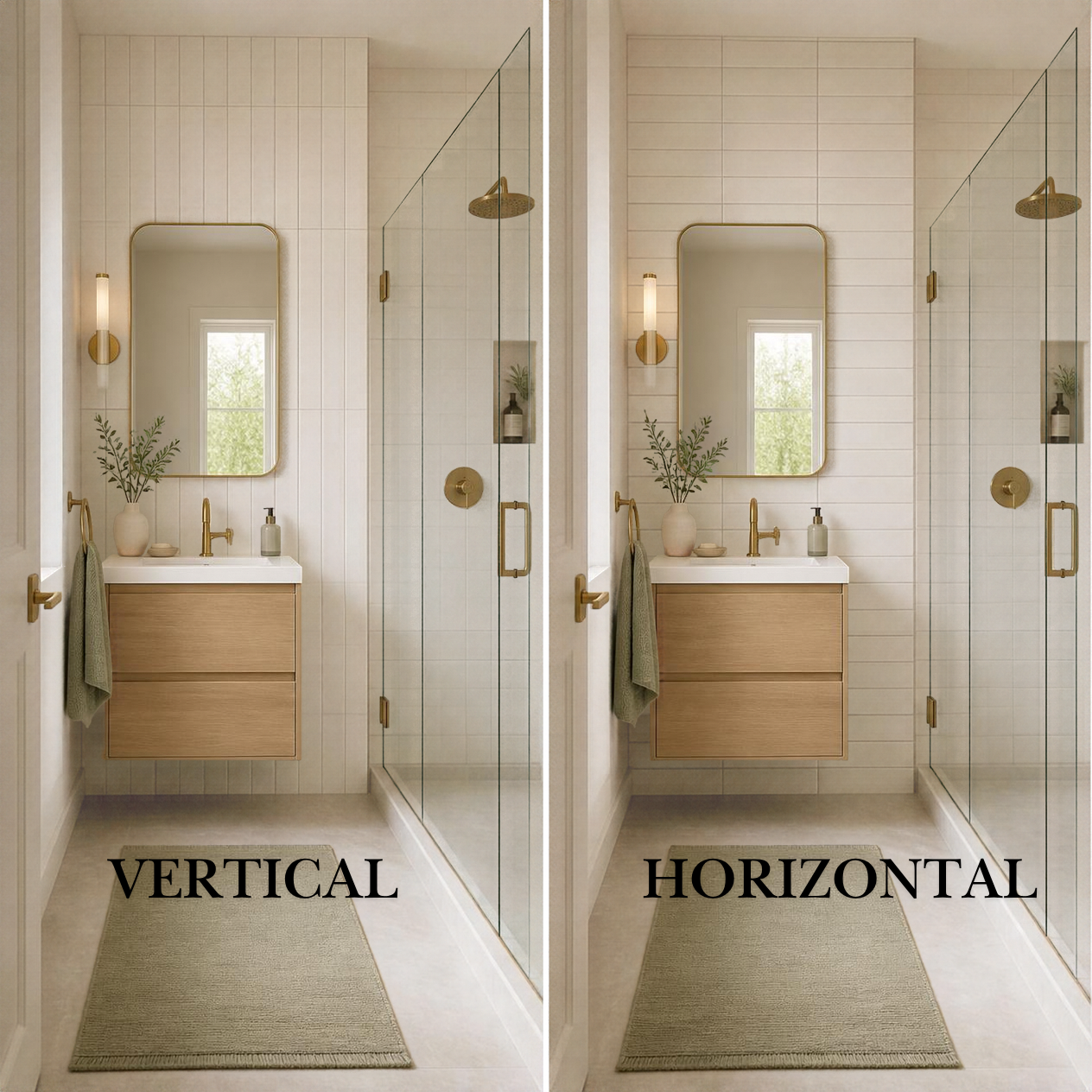 vertical vs horizontal wall tile